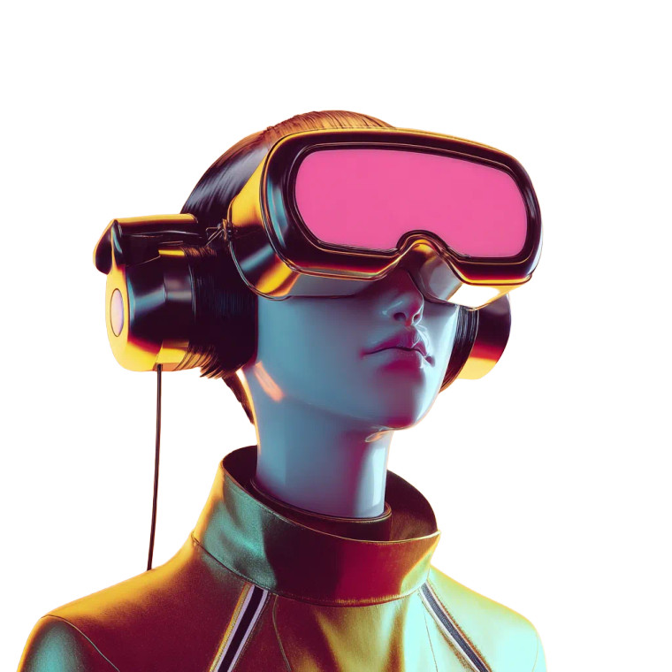 Retro Futurist Character Vinyl Car Decal Sticker – Waterproof & UV-Resistant 3.4133333333333336"