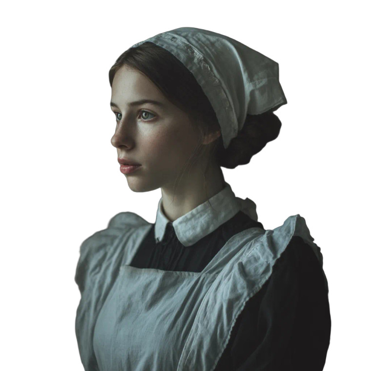 Victorian Maid Portrait V2 Vinyl Car Decal Sticker – Waterproof & UV-Resistant 3.4133333333333336"