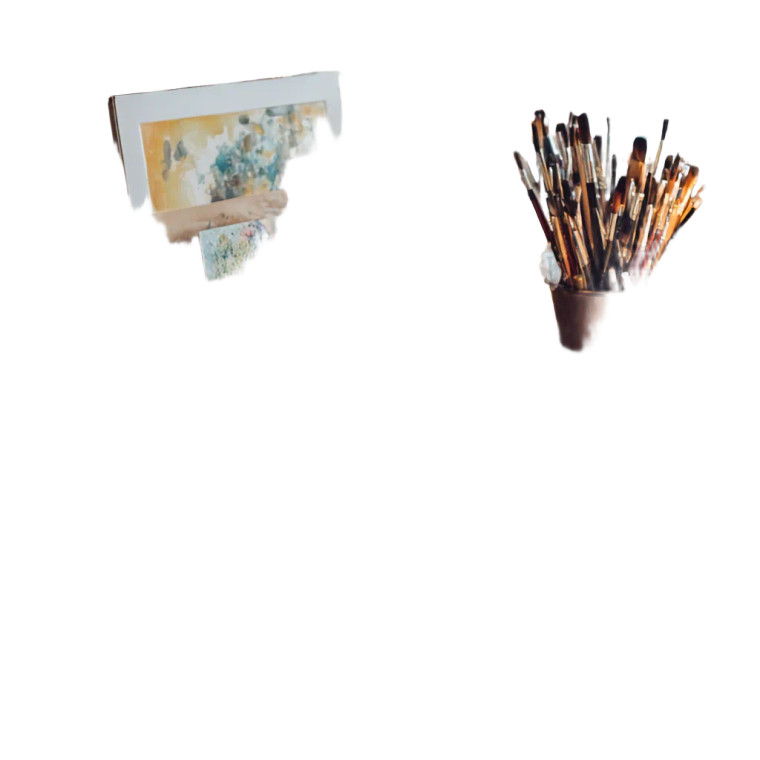 Art Desk Setup Vinyl Car Decal Sticker – Waterproof & UV-Resistant 3.4133333333333336"