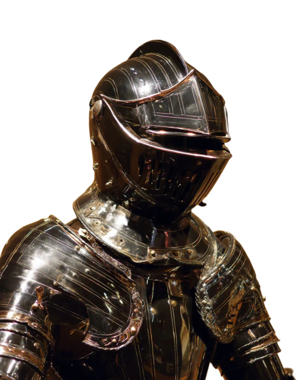 Ebony Knight Armor Vinyl Car Decal Sticker – Waterproof & UV-Resistant 4.0"