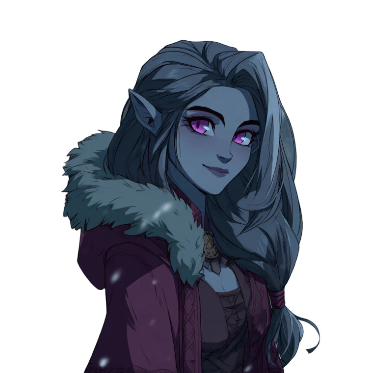 Drow Elf Winter Vinyl Car Decal Sticker – Waterproof & UV-Resistant 3.4133333333333336"