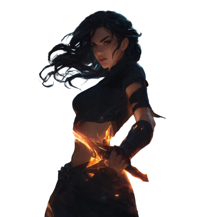 Flaming Sword Warrior V3 Vinyl Car Decal Sticker – Waterproof & UV-Resistant 6.826666666666667"