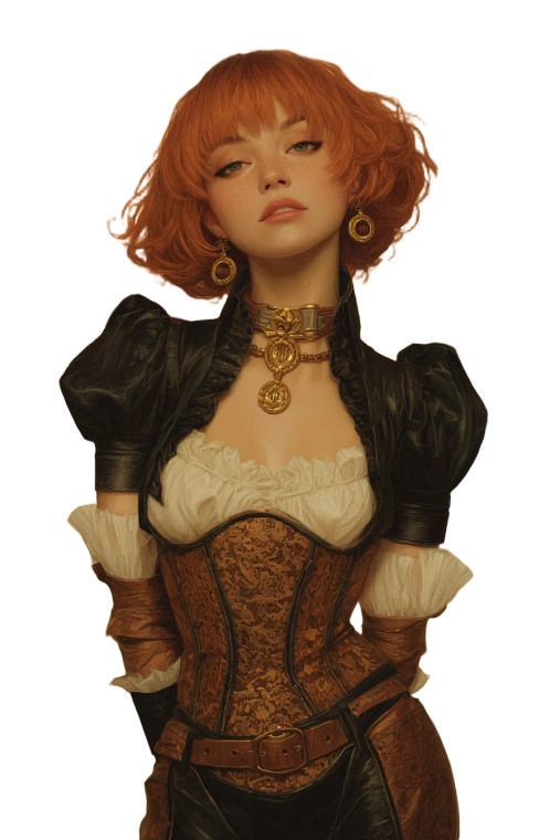 Steampunk Redhead V2 Vinyl Car Decal Sticker – Waterproof & UV-Resistant 8.96"
