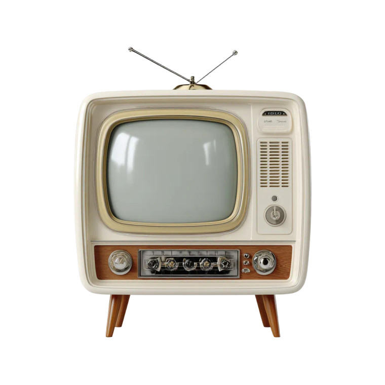 1950S Tv Vinyl Car Decal Sticker – Waterproof & UV-Resistant 3.4133333333333336"