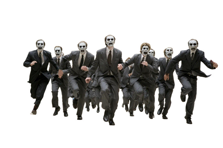 Corporate Zombies Dance Vinyl Car Decal Sticker – Waterproof & UV-Resistant 2.986666666666667"