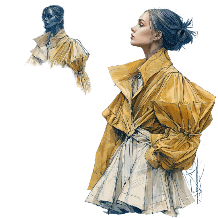 Slavic Fashion Illustration Vinyl Car Decal Sticker – Waterproof & UV-Resistant 3.4133333333333336"