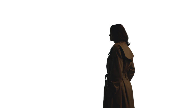 Lone Trench Coat Woman Vinyl Car Decal Sticker – Waterproof & UV-Resistant 5.4