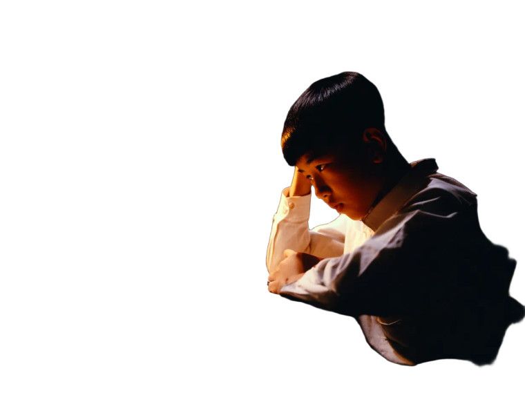Asian Boy Studying Vinyl Car Decal Sticker – Waterproof & UV-Resistant 6.1866666666666665"