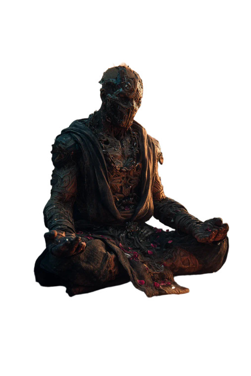 Lone Warrior Meditating Vinyl Car Decal Sticker – Waterproof & UV-Resistant 8.96"