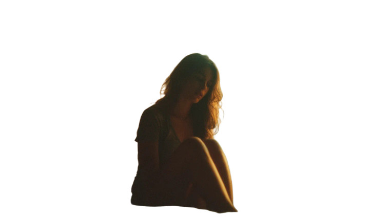 Lonely Woman Sitting Vinyl Car Decal Sticker – Waterproof & UV-Resistant 5.4
