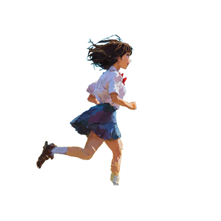 Running Girl V9 Vinyl Car Decal Sticker – Waterproof & UV-Resistant 6.826666666666667"
