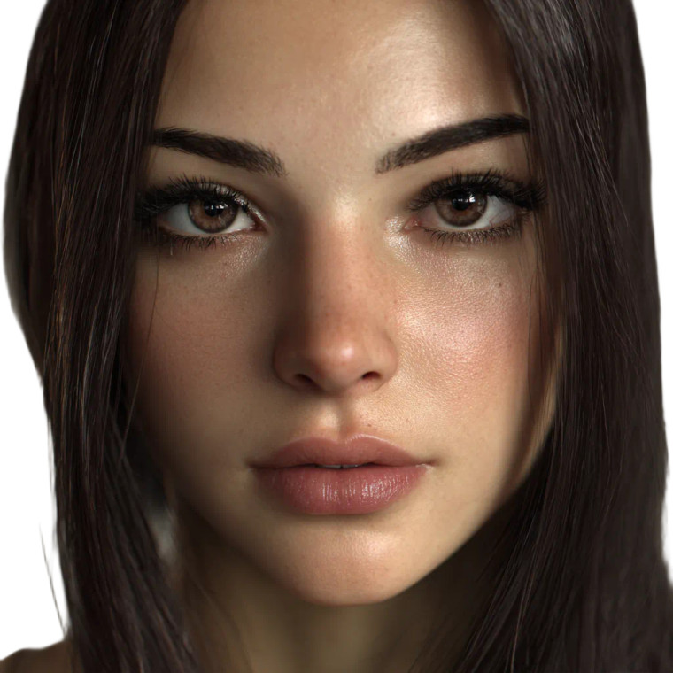 Ukrainian Brunette Portrait V3 Vinyl Car Decal Sticker – Waterproof & UV-Resistant 3.4133333333333336"