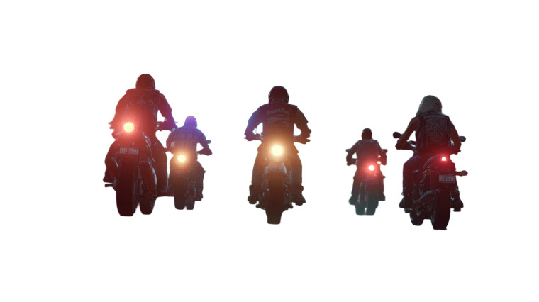 Gang Riders Night Vinyl Car Decal Sticker – Waterproof & UV-Resistant 2.72"