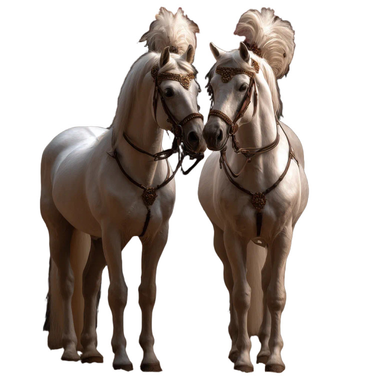 Prancing Circus Mares Vinyl Car Decal Sticker – Waterproof & UV-Resistant 6.826666666666667"