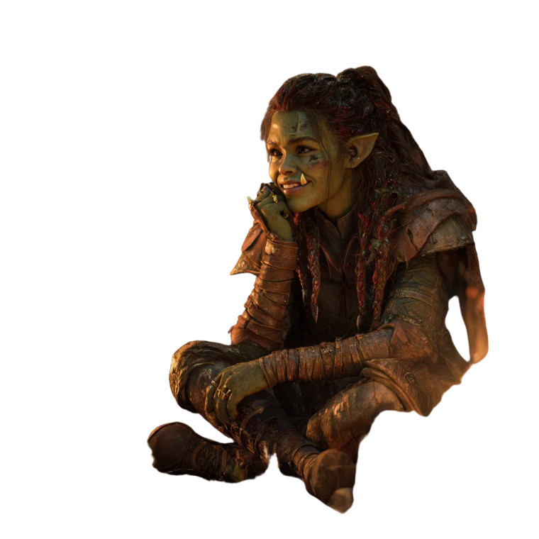 Shy Half-Orc Cleric Vinyl Car Decal Sticker – Waterproof & UV-Resistant 6.826666666666667"