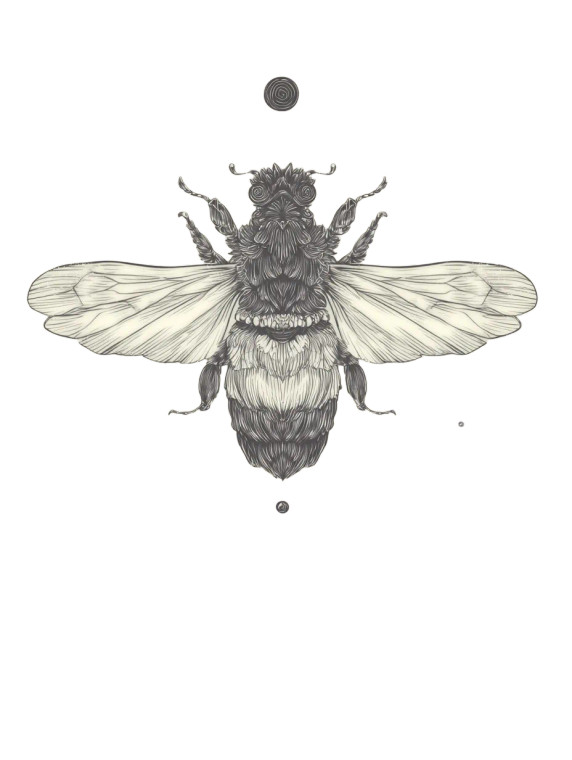 Elegant Bee Vinyl Car Decal Sticker – Waterproof & UV-Resistant 8.213333333333333"