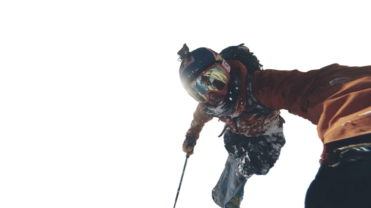 Determined Skier Jump Vinyl Car Decal Sticker – Waterproof & UV-Resistant 5.4