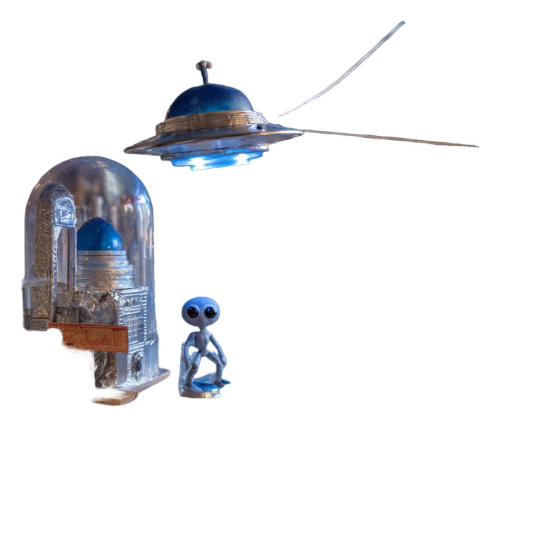 Sci-Fi Diorama Vinyl Car Decal Sticker – Waterproof & UV-Resistant 3.4133333333333336"