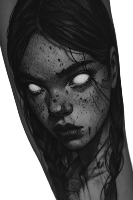 Ghostly Anime Portrait Vinyl Car Decal Sticker – Waterproof & UV-Resistant 4.4