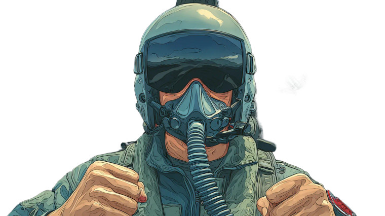 Fighter Pilot Portrait Vinyl Car Decal Sticker – Waterproof & UV-Resistant 5.4