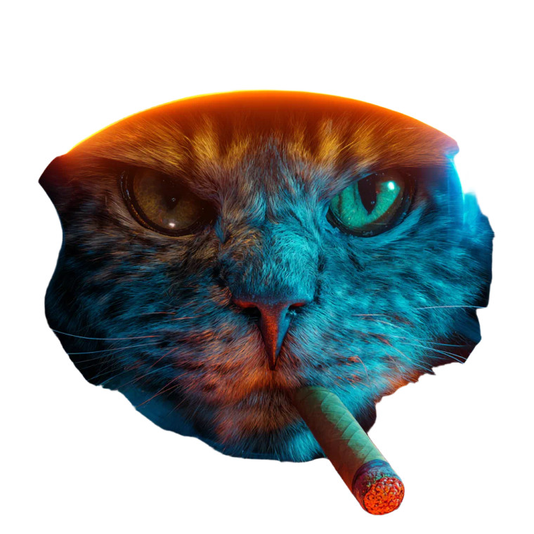 Space Cat Theran Vinyl Car Decal Sticker – Waterproof & UV-Resistant 3.4133333333333336"