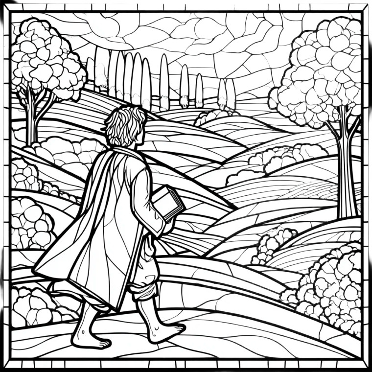 Frodo In Shire Vinyl Car Decal Sticker – Waterproof & UV-Resistant 3.4133333333333336"