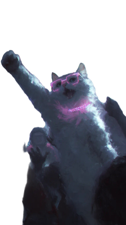 Rave Cat Selfie Vinyl Car Decal Sticker – Waterproof & UV-Resistant 9.706666666666667"