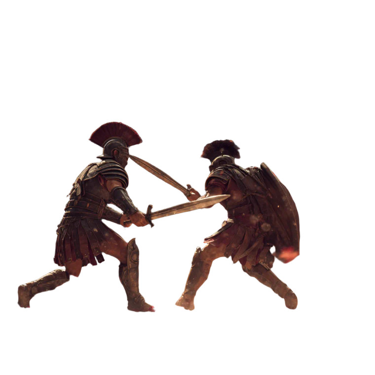 Gladiators In Combat V3 Vinyl Car Decal Sticker – Waterproof & UV-Resistant 3.4133333333333336"