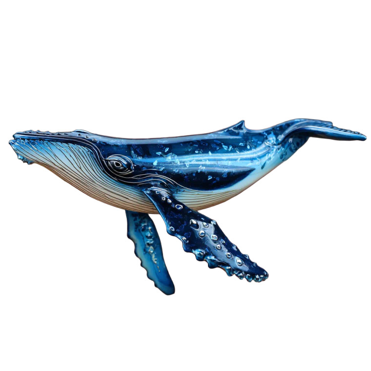 Humpback Whale V4 Vinyl Car Decal Sticker – Waterproof & UV-Resistant 3.4133333333333336"