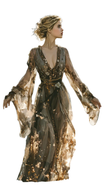 Ethereal Cliff Goddess Vinyl Car Decal Sticker – Waterproof & UV-Resistant 4.8533333333333335"