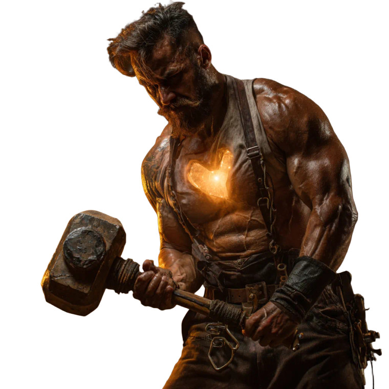 Steampunk Bodybuilder Vinyl Car Decal Sticker – Waterproof & UV-Resistant 6.826666666666667"