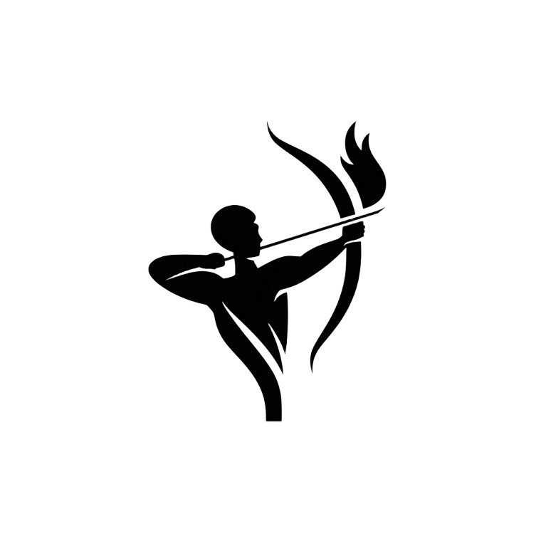 Fiery Archer Logo Vinyl Car Decal Sticker – Waterproof & UV-Resistant 3.4133333333333336"