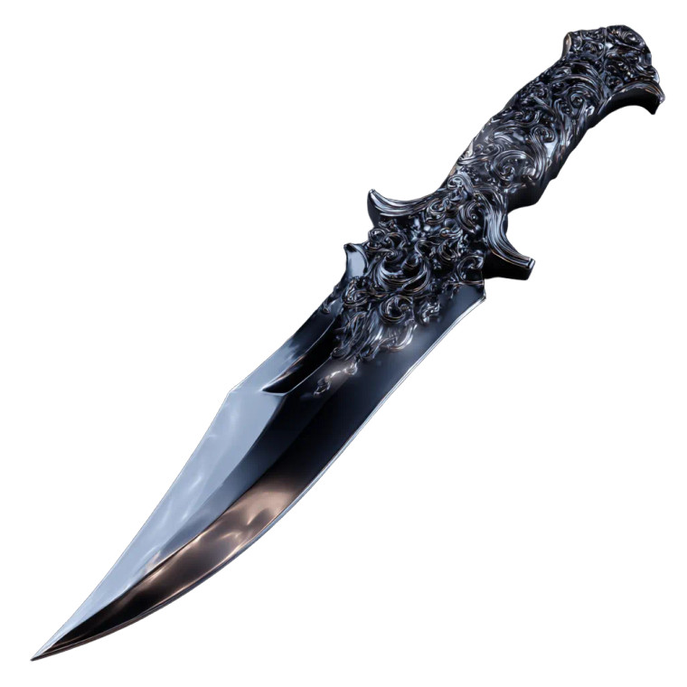 Evil Fantasy Knife Vinyl Car Decal Sticker – Waterproof & UV-Resistant 3.4133333333333336"