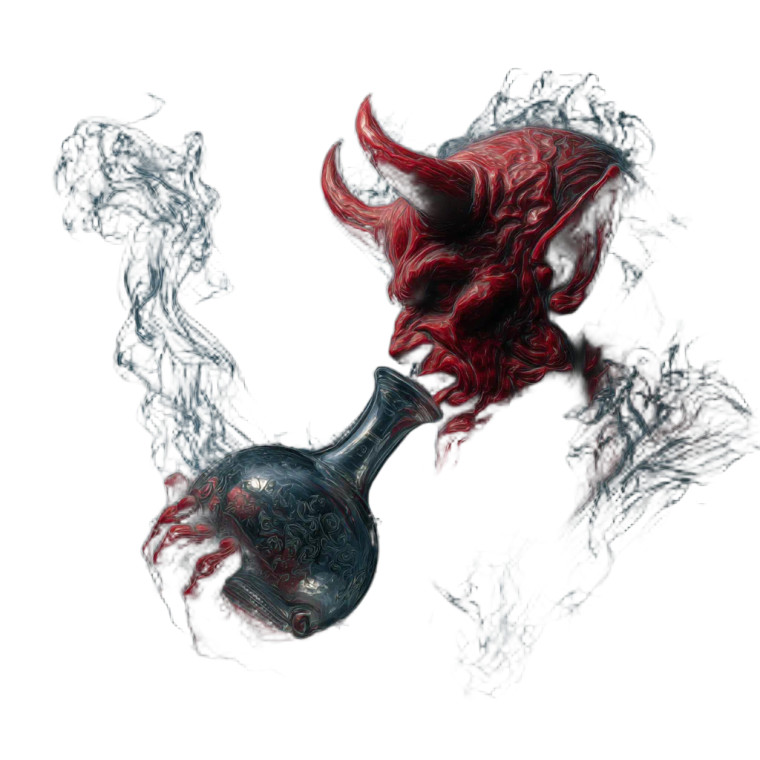 Devil With Bong Vinyl Car Decal Sticker – Waterproof & UV-Resistant 6.826666666666667"