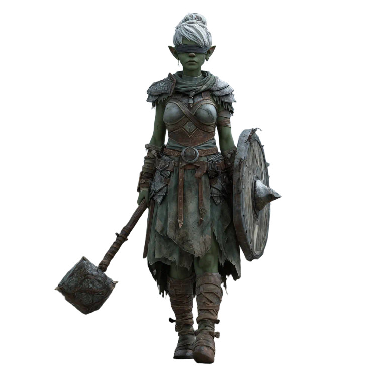 Vengeful Half-Orc Monk V2 Vinyl Car Decal Sticker – Waterproof & UV-Resistant 3.4133333333333336"