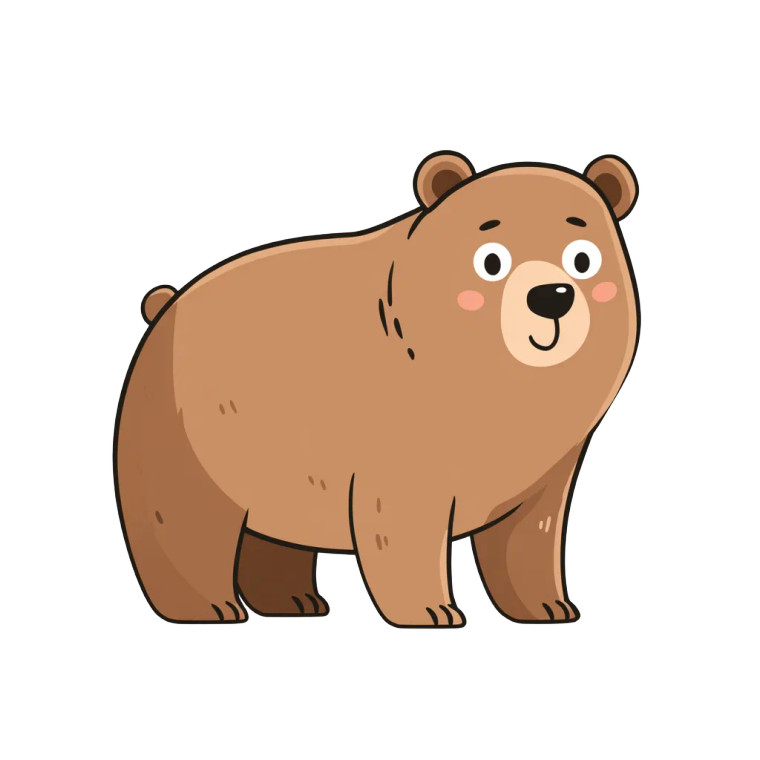 Cute Cartoon Bear V10 Vinyl Car Decal Sticker – Waterproof & UV-Resistant 3.4133333333333336"