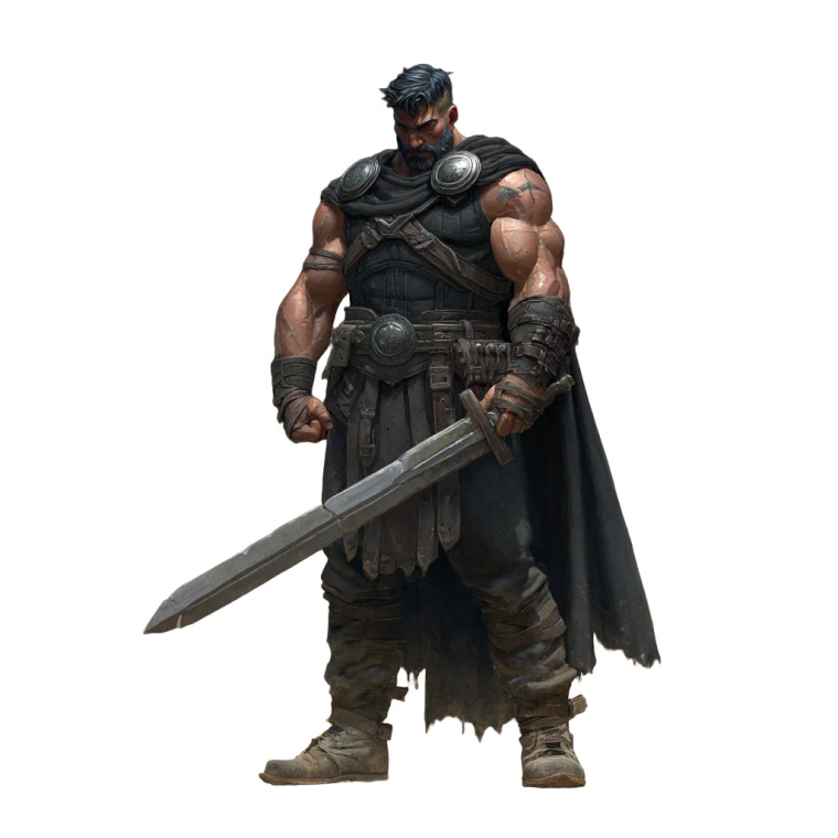 Grim Dark Barbarian Vinyl Car Decal Sticker – Waterproof & UV-Resistant 3.4133333333333336"