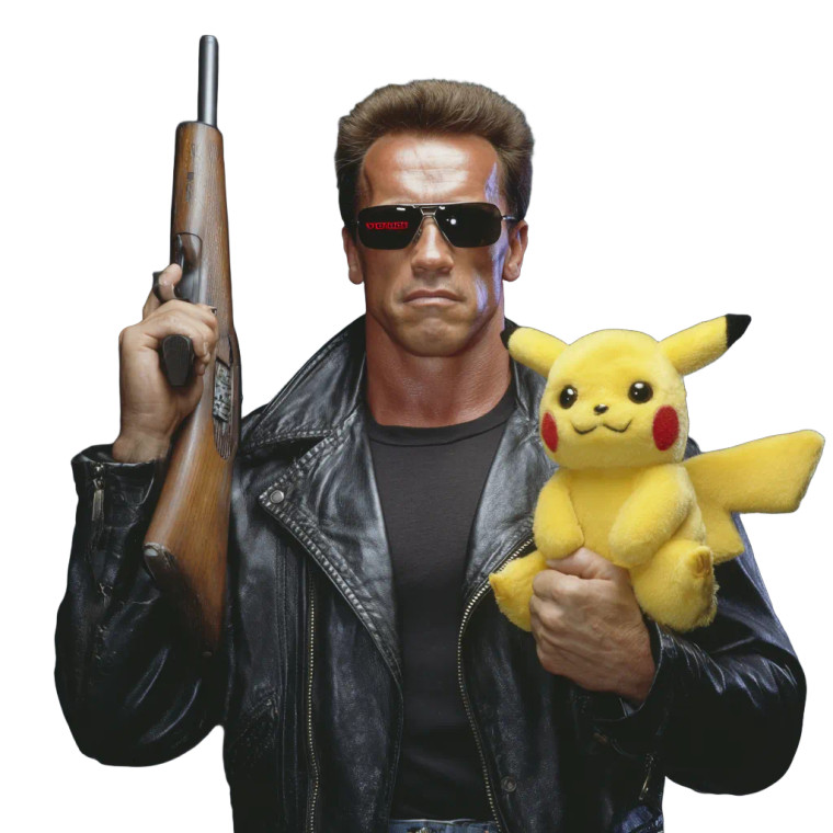 Terminator With Pikachu Vinyl Car Decal Sticker – Waterproof & UV-Resistant 3.4133333333333336"