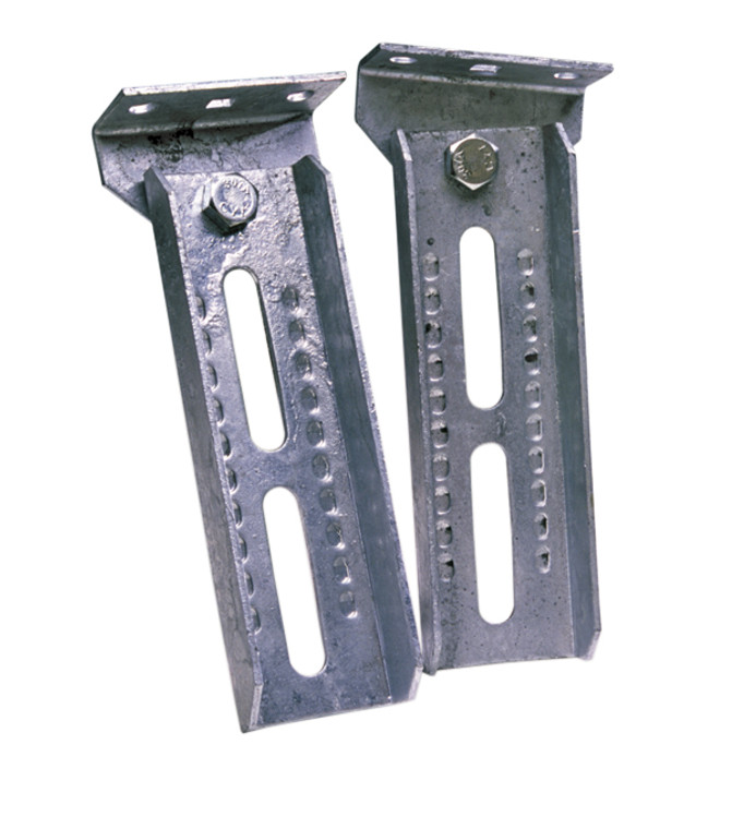 Sturdy Steel Boat Bunk Brackets | Galvanized for Protection | Set of 2 | Easy Vertical Adjustment