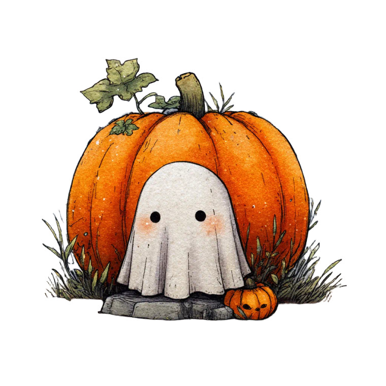 Shy Tiny Ghost Vinyl Car Decal Sticker – Waterproof & UV-Resistant 3.4133333333333336"