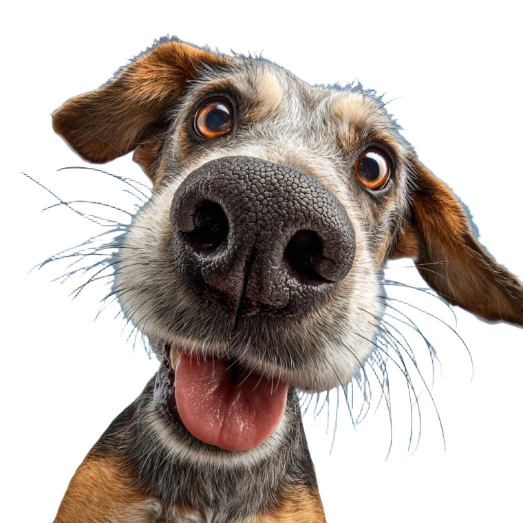 Funny Dog Close-Up Vinyl Car Decal Sticker – Waterproof & UV-Resistant 3.4133333333333336"