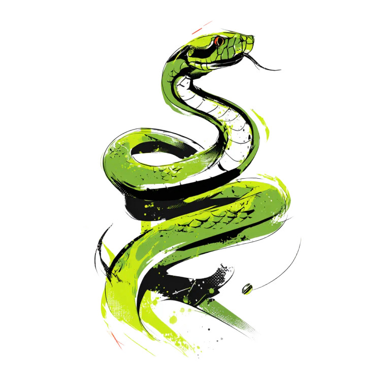 Dynamic Snake Tattoo Vinyl Car Decal Sticker – Waterproof & UV-Resistant 3.4133333333333336"