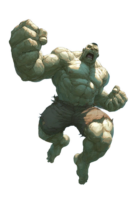 Enraged Muscular Hulk Vinyl Car Decal Sticker – Waterproof & UV-Resistant 4.746666666666667"