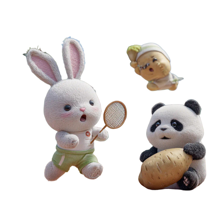 Animal Badminton Match Vinyl Car Decal Sticker – Waterproof & UV-Resistant 3.4133333333333336"