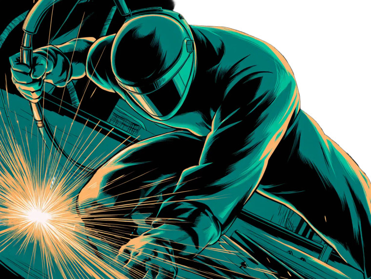 Superhero Welder Vinyl Car Decal Sticker – Waterproof & UV-Resistant 6.1866666666666665"