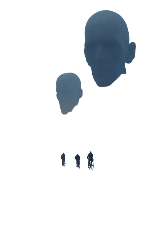 Surreal Head Parade Vinyl Car Decal Sticker – Waterproof & UV-Resistant 8.96"