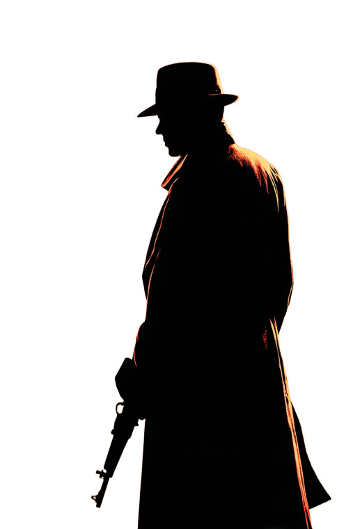 Noir Gunman Silhouette Vinyl Car Decal Sticker – Waterproof & UV-Resistant 4.4