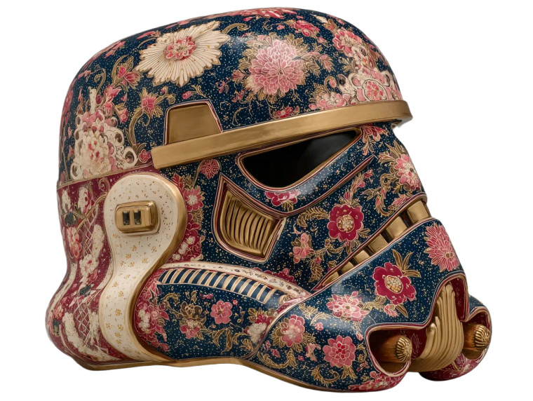 Colorful Trooper Helmet Vinyl Car Decal Sticker – Waterproof & UV-Resistant 6.1866666666666665"