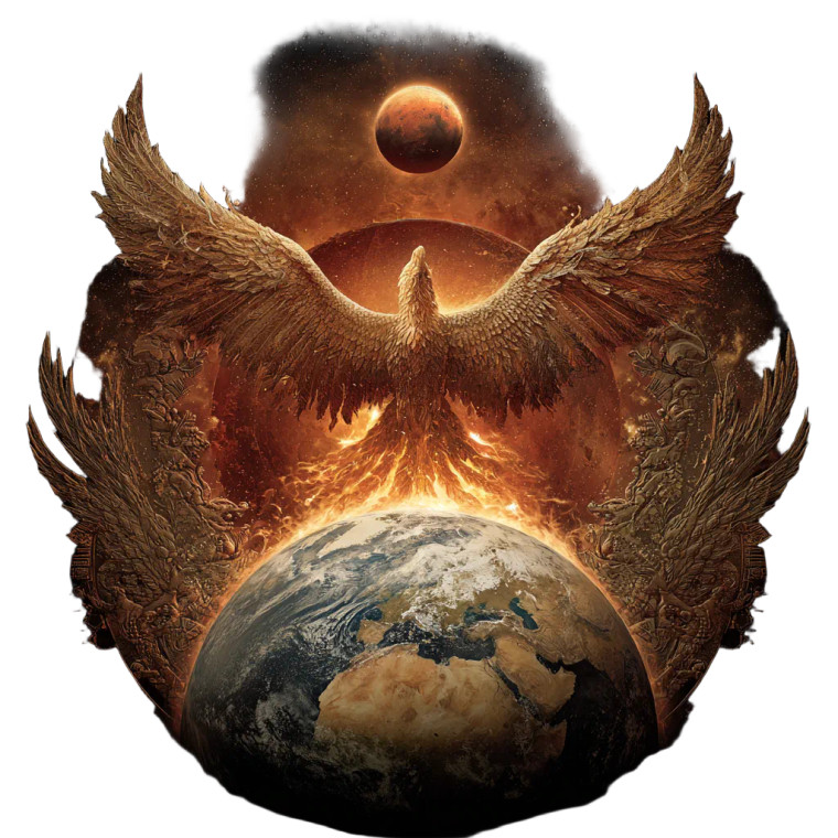 Phoenix Rising Earth Vinyl Car Decal Sticker – Waterproof & UV-Resistant 6.826666666666667"