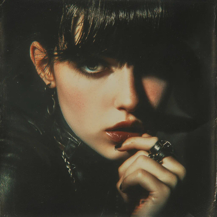 Gothic Punk Muse Vinyl Car Decal Sticker – Waterproof & UV-Resistant 3.4133333333333336"